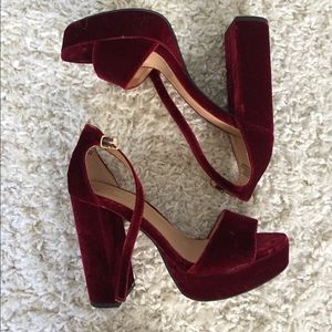 Shoes - Burgundy velvet heels Shoes - Burgundy velvet heels